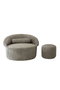 Atelier Del Sofa Juego de Sofá de 1 Plaza y Pouffe Antracita